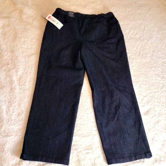 NWT Allison Daley Jeans Womens Size 16W Short Dark Elastic Stretch Straight - Picture 2 of 3